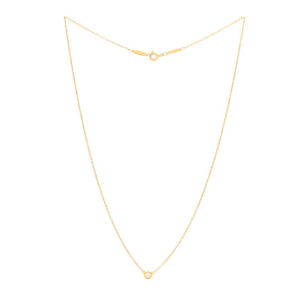 Tiffany 18K Yellow Gold Diamond .12ct Elsa Peretti Diamonds by the Yard Pendant Necklace 2 of 3
