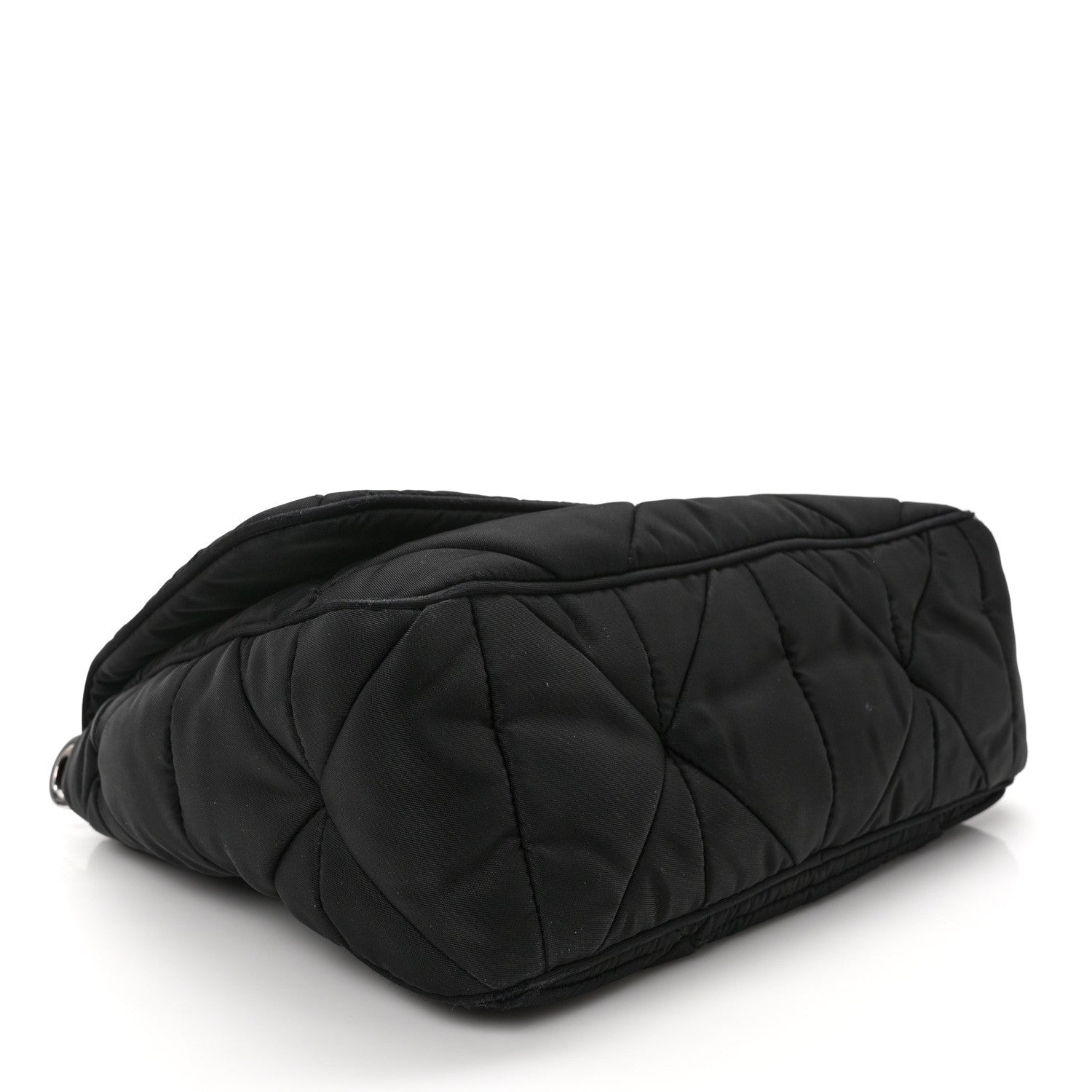 Prada Re-Nylon Quilted Padded Flap Shoulder Bag Black 4 of 8