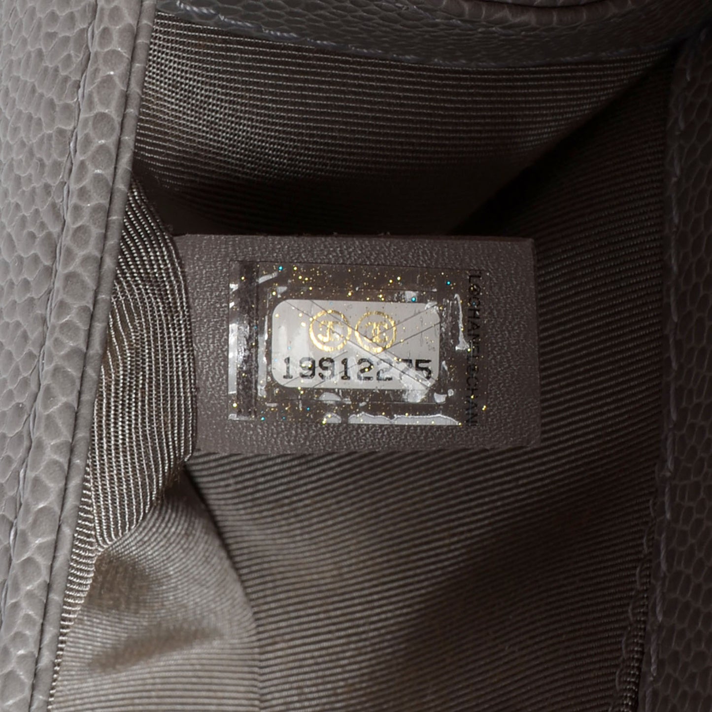 Caviar Quilted Small Boy Flap Light Grey