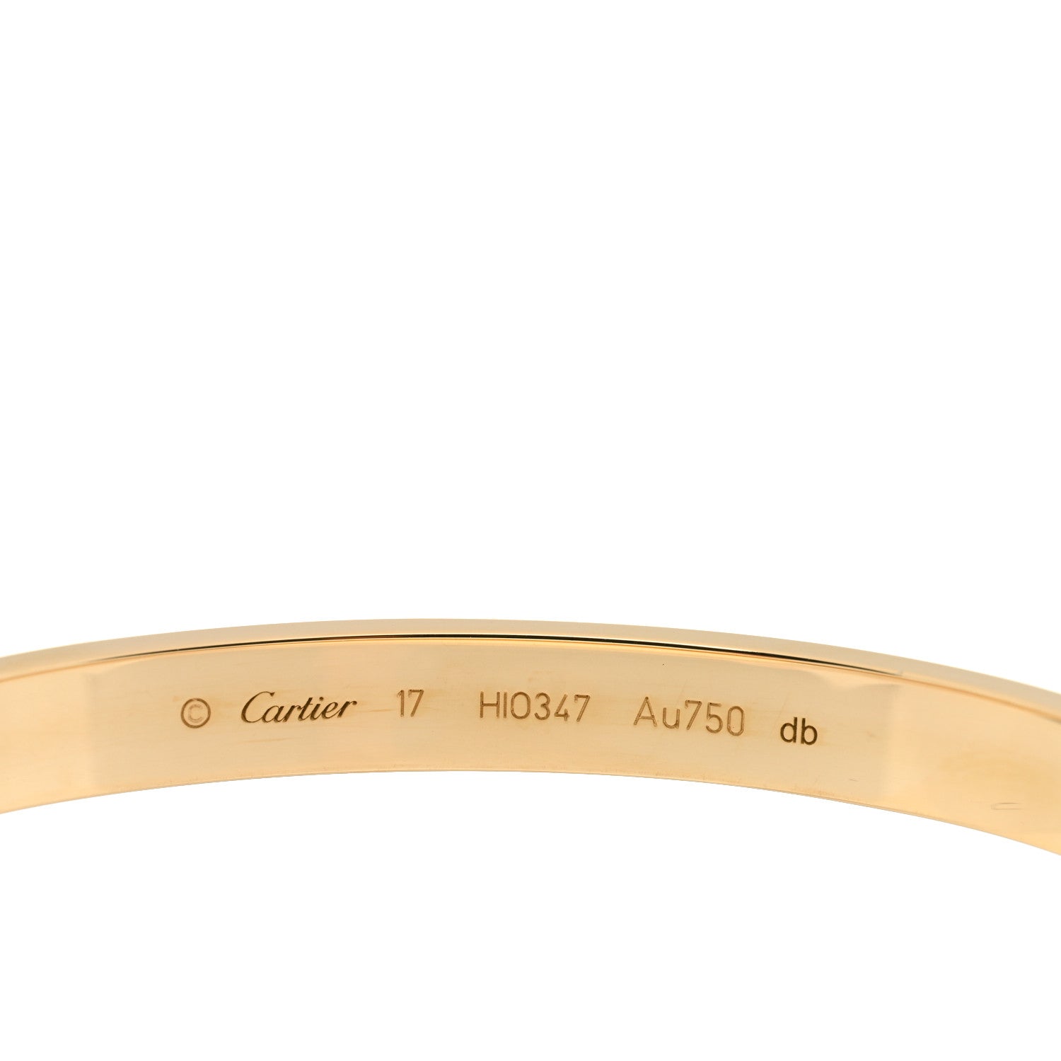 Cartier 18K Yellow Gold LOVE Bracelet 17 3 of 4