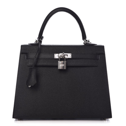 Hermes Epsom Kelly Sellier 25 Black 1 of 38