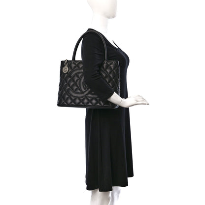 Chanel Caviar Quilted Medallion Tote Black 2 of 10