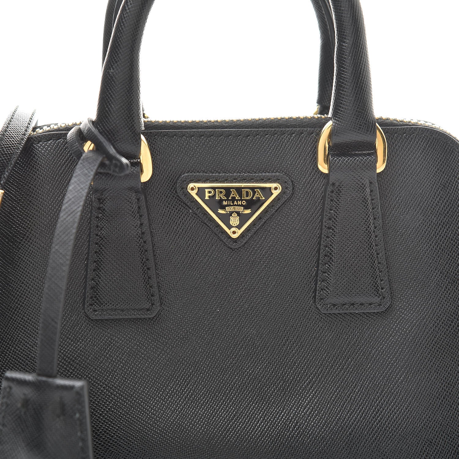 Prada Saffiano Lux Mini Promenade Tote Black 8 of 11