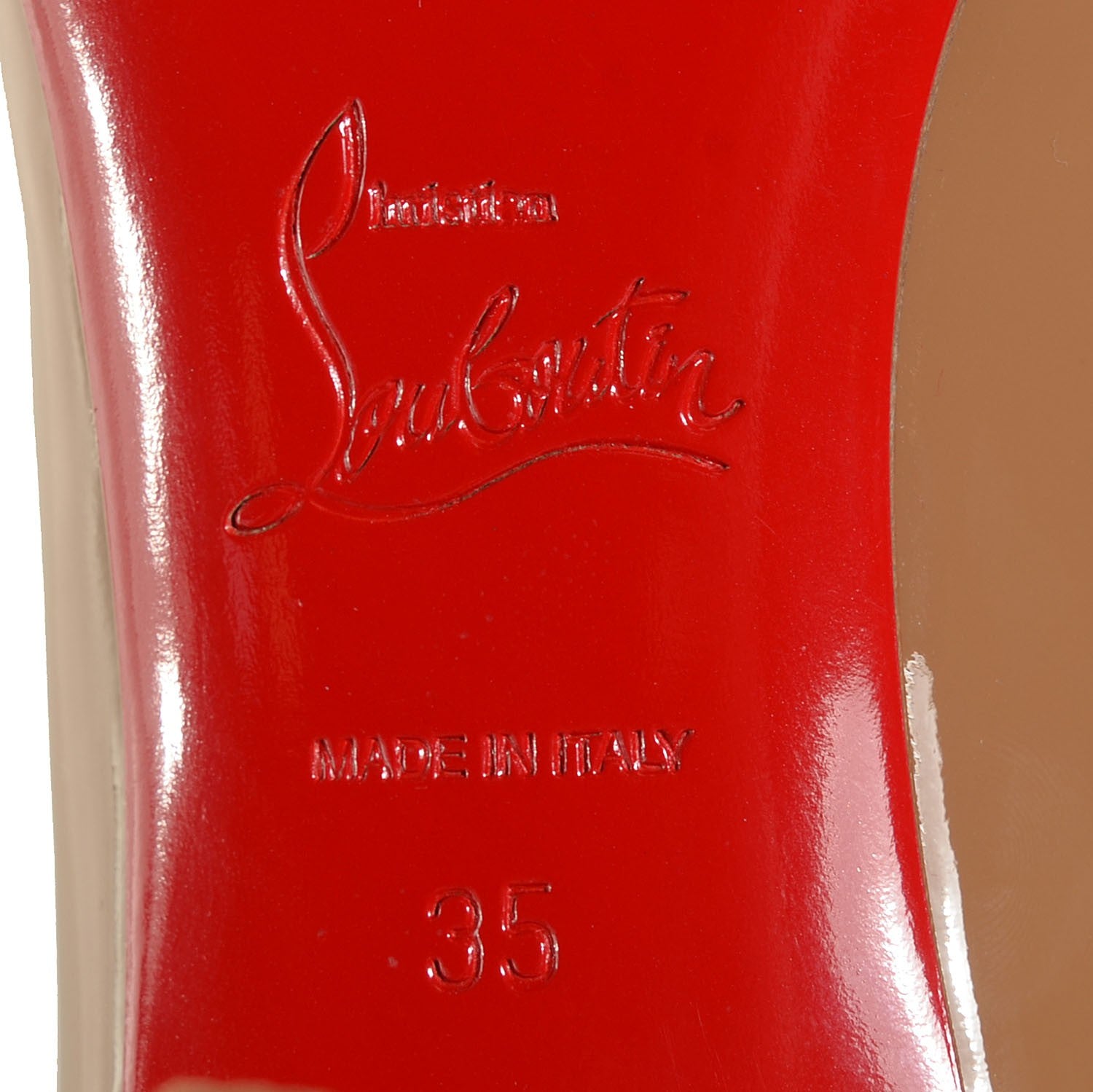 Christian Louboutin Patent Simple 85 Pumps 35 Camel 6 of 7