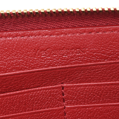 Saint Laurent Chevre Belle De Jour Zip Around Wallet Rouge Orient 6 of 10