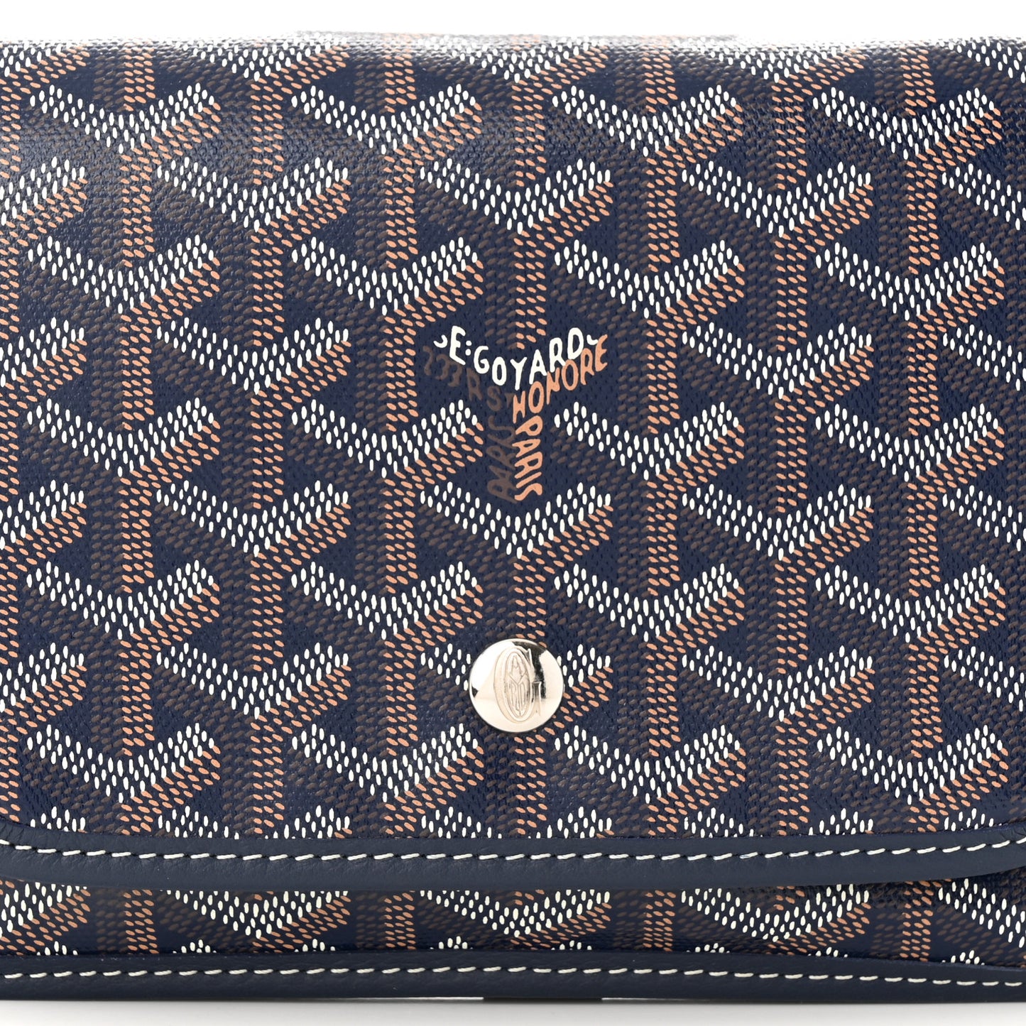 Goyardine Plumet Wallet Clutch Navy