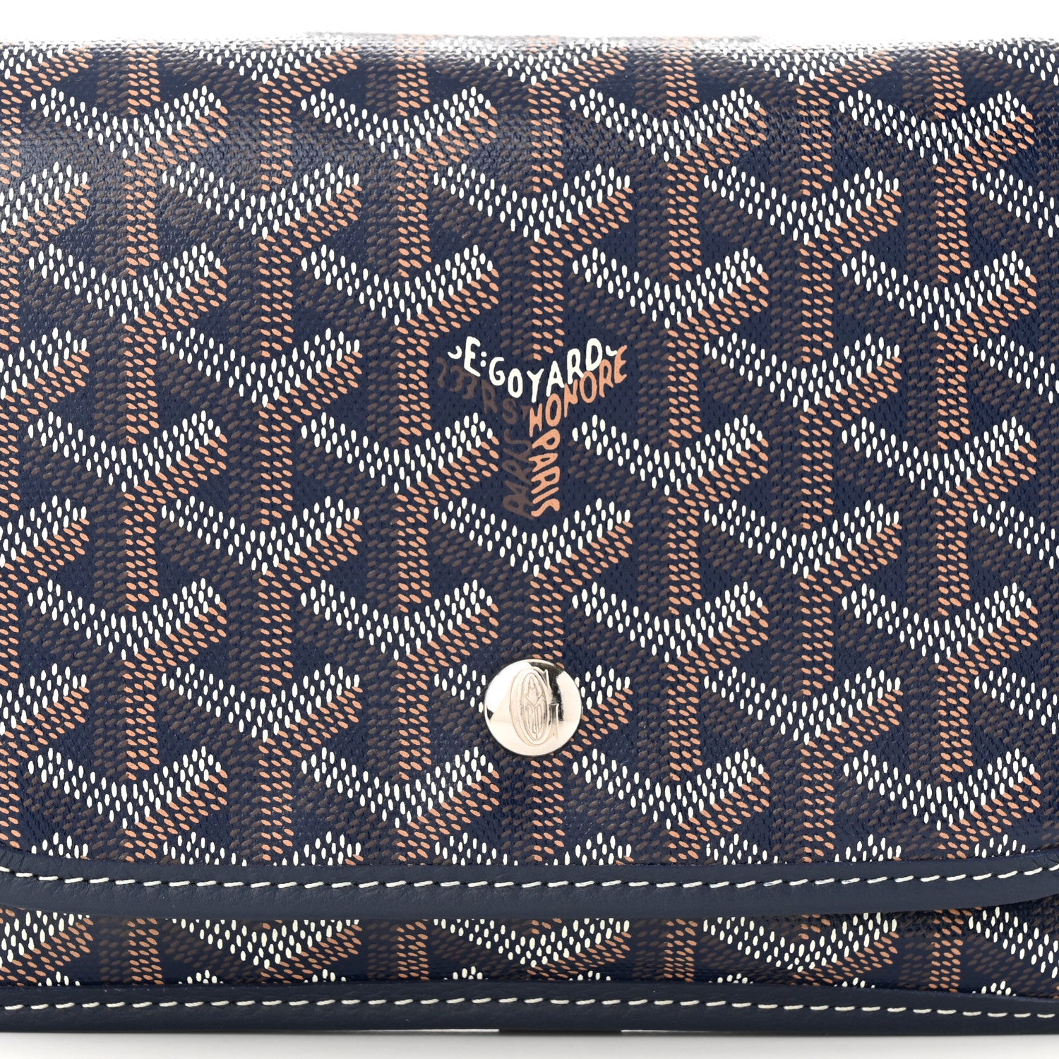 Goyard Goyardine Plumet Wallet Clutch Navy 8 of 10