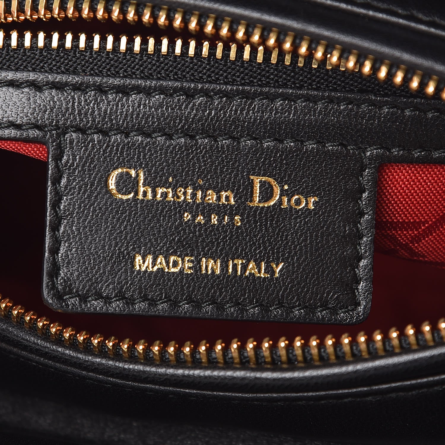 Christian Dior Lambskin Cannage Medium Lady Dior Black 7 of 11