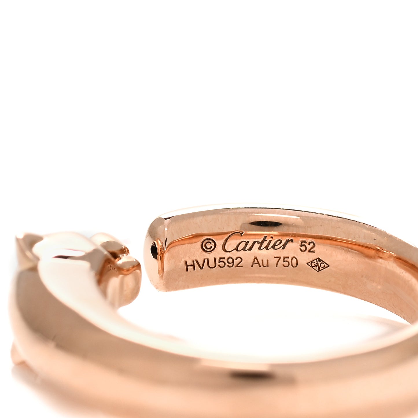 18K Pink Gold Tsavorite Onyx Panthere De Cartier Ring 51 5.75