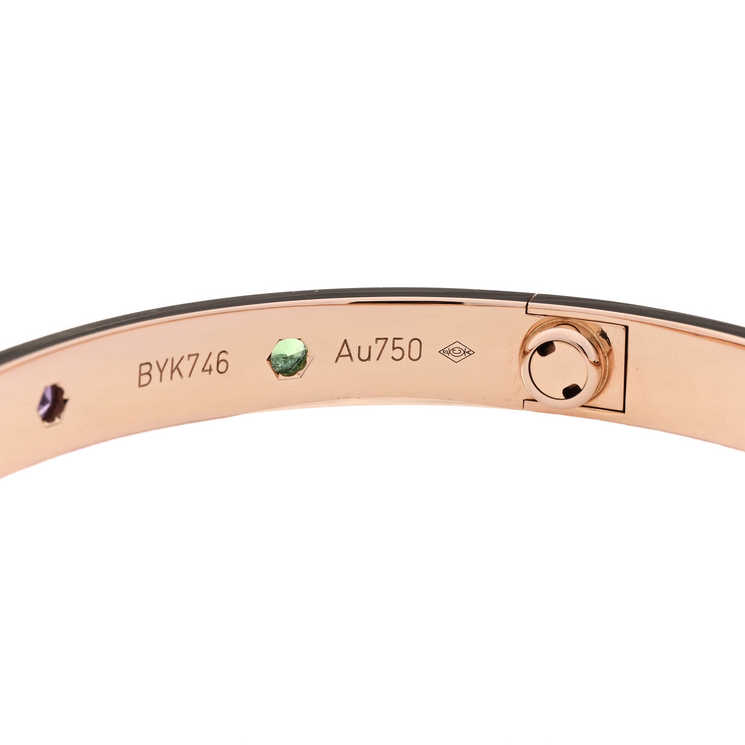 Cartier 18K Pink Gold Sapphire Garnet Amethyst LOVE Bracelet 18 7 of 8