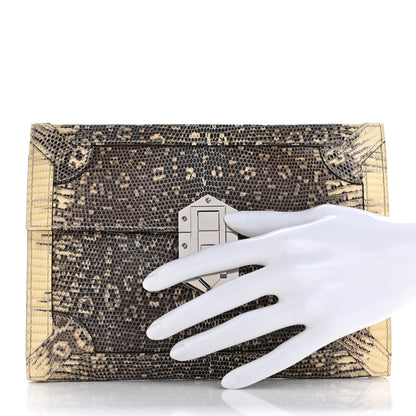 Hermes Lizard Fleche D'Or Clutch Ombre 2 of 10
