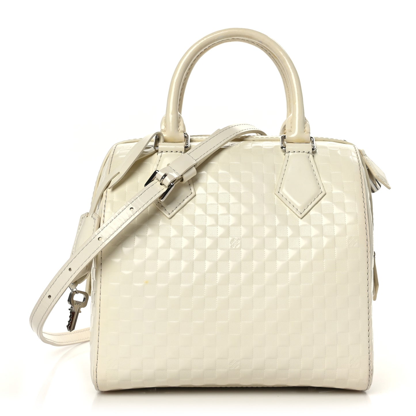 Damier Facette Speedy Cube PM Cream