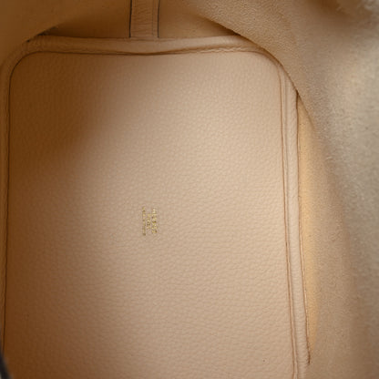 Hermes Taurillon Clemence Picotin Lock 22 MM Nata 5 of 12