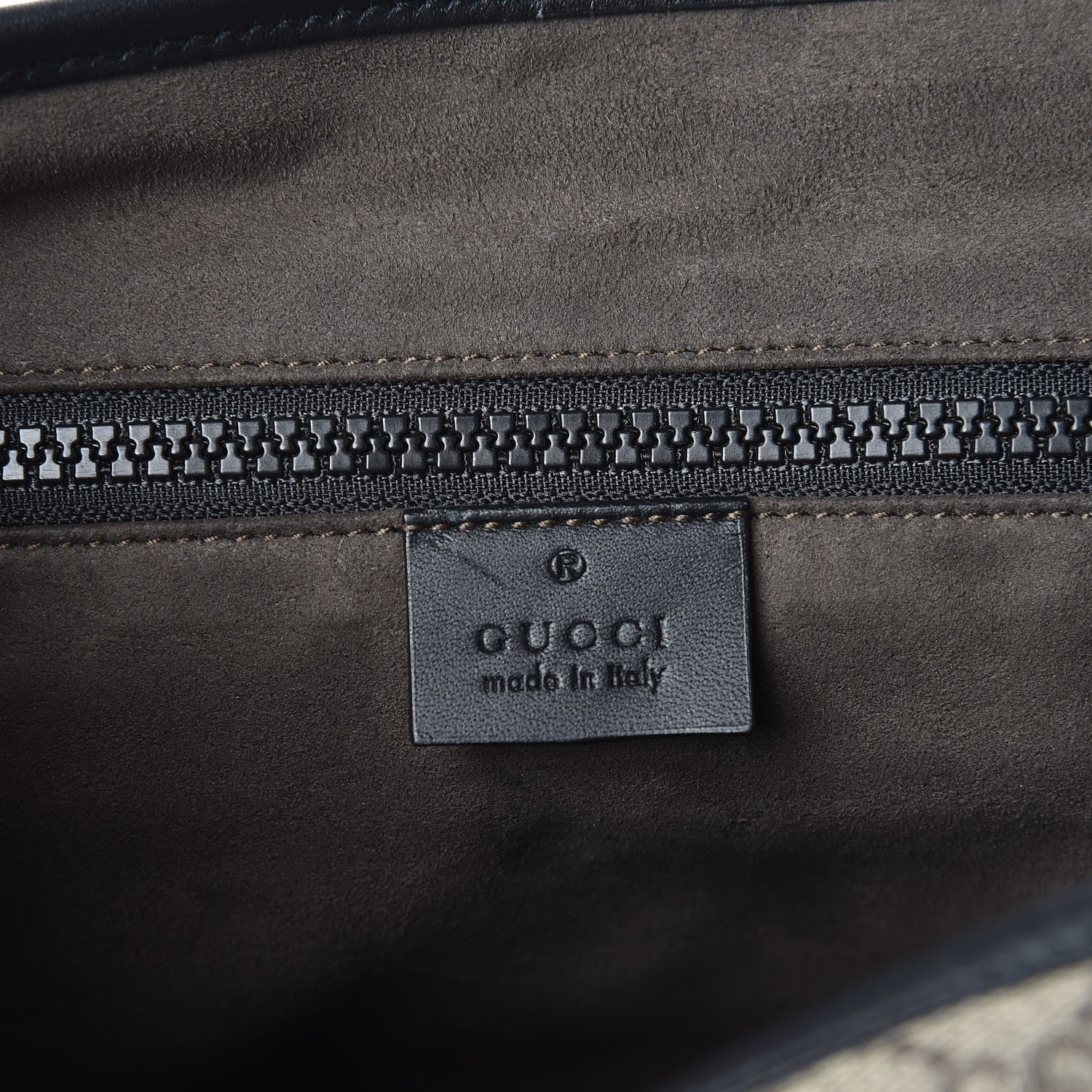 Gucci GG Supreme Monogram Calfskin Medium Double Buckle Flap Messenger Beige Black 6 of 11