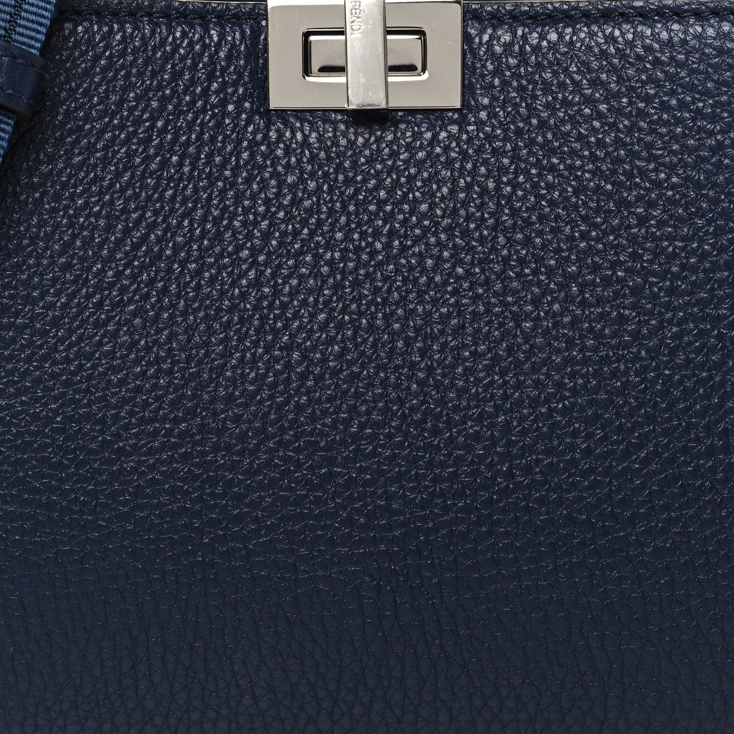 Fendi Cuoio Romano Vitello Cover Bi-Color Peekaboo I See U X Cross Satchel Navy 9 of 11