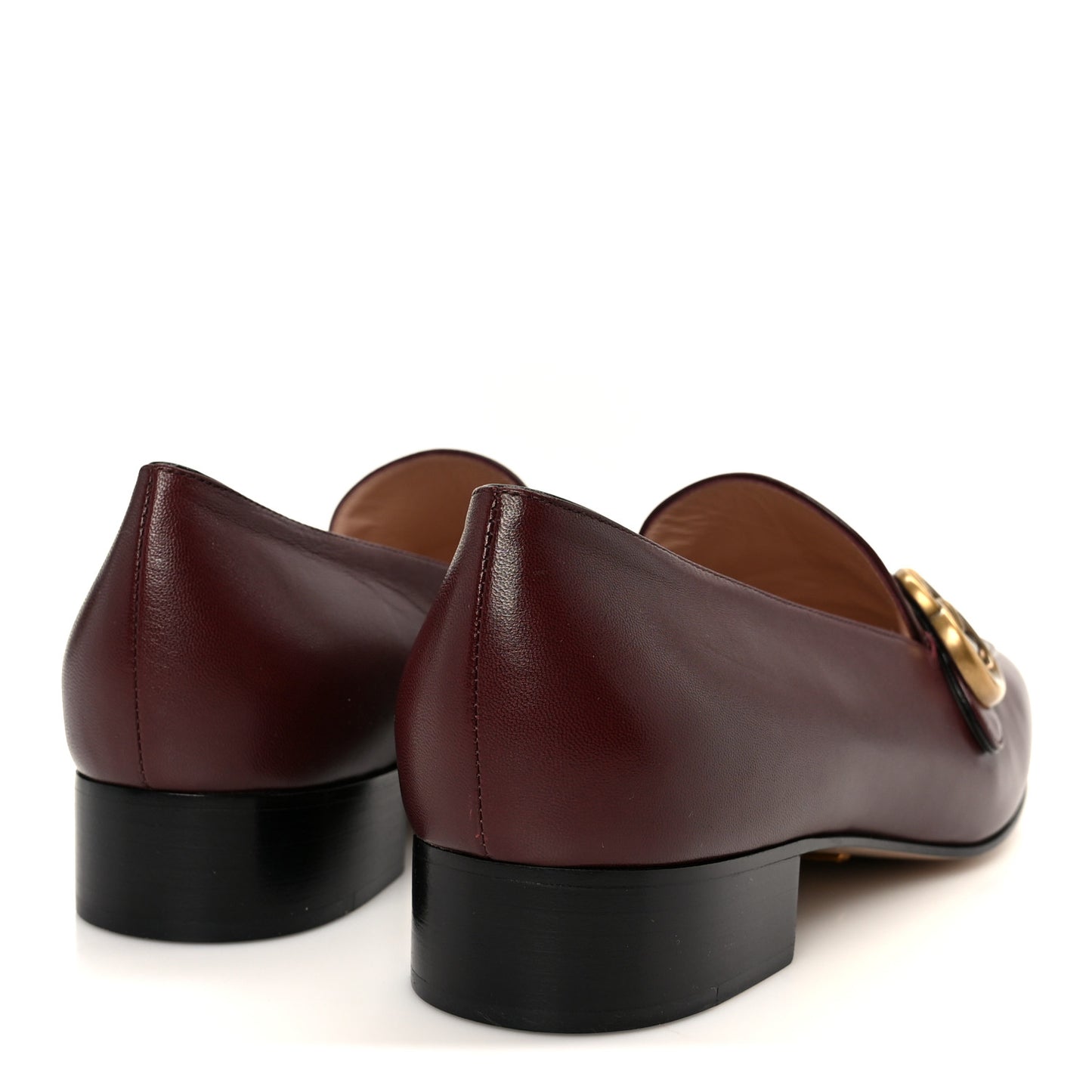 Malaga Kid Womens GG Marmont Loafers 40.5 Vintage Bordeaux