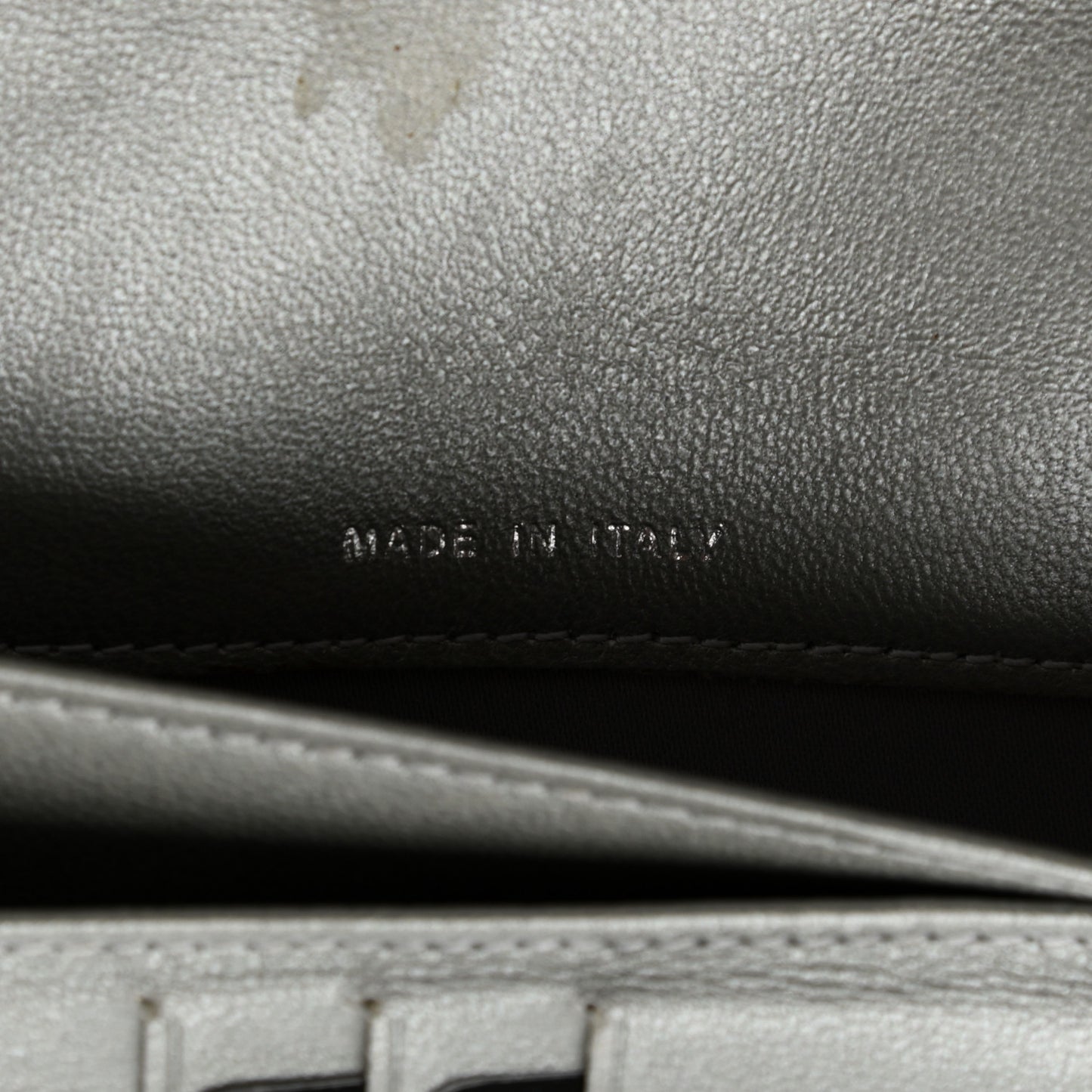 Lambskin Camellia Embossed Zip Around Organizer Wallet Black