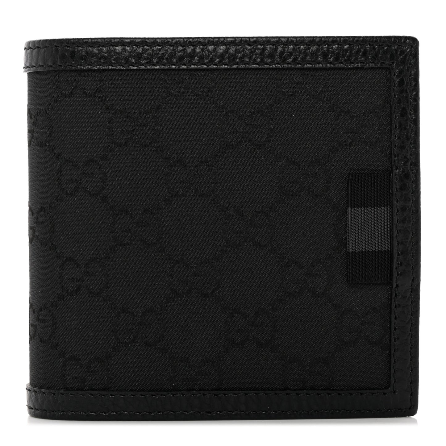 Nylon Monogram Bi-Fold Wallet Black