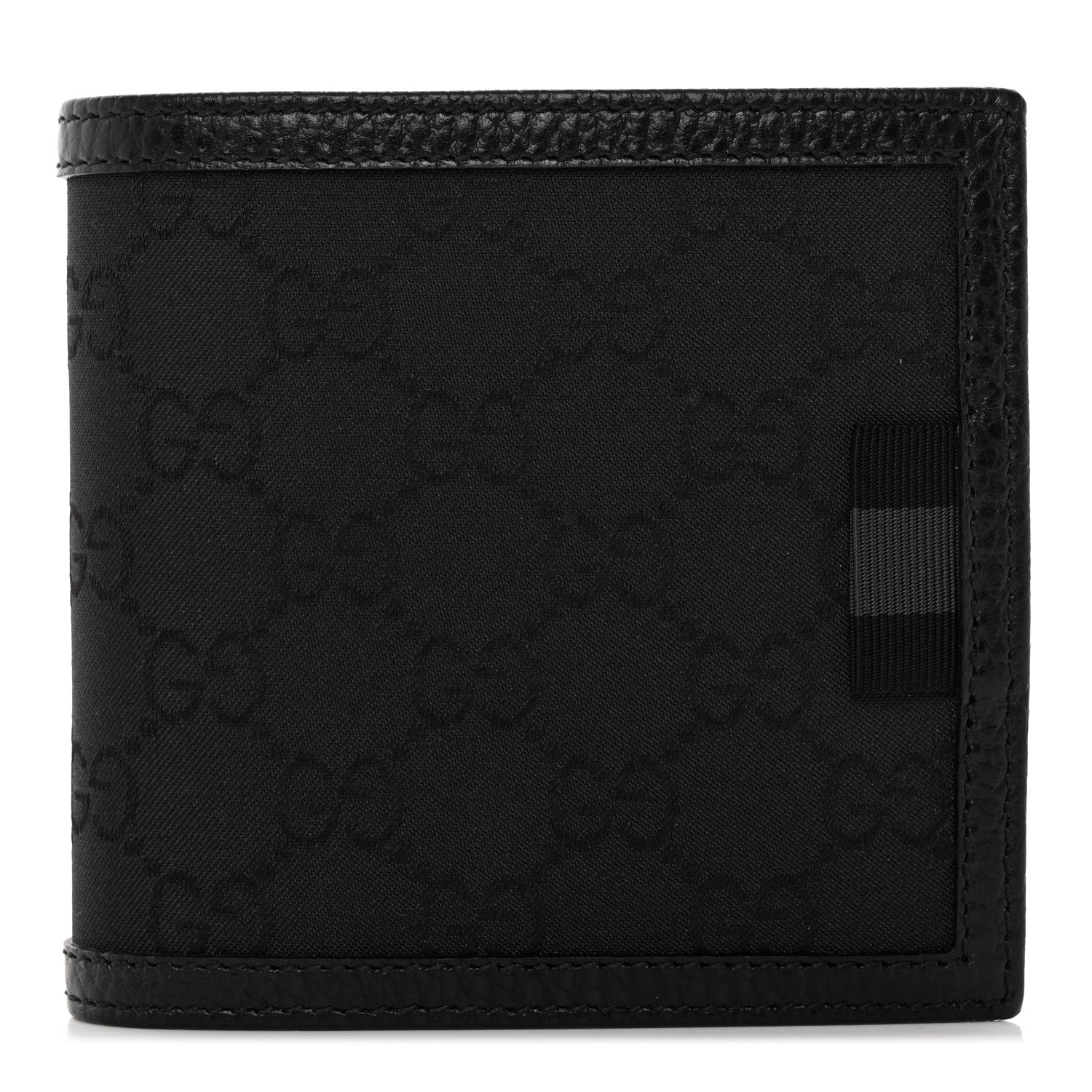 Gucci Nylon Monogram Bi-Fold Wallet Black 1 of 10