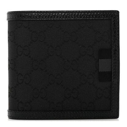 Gucci Nylon Monogram Bi-Fold Wallet Black 1 of 10
