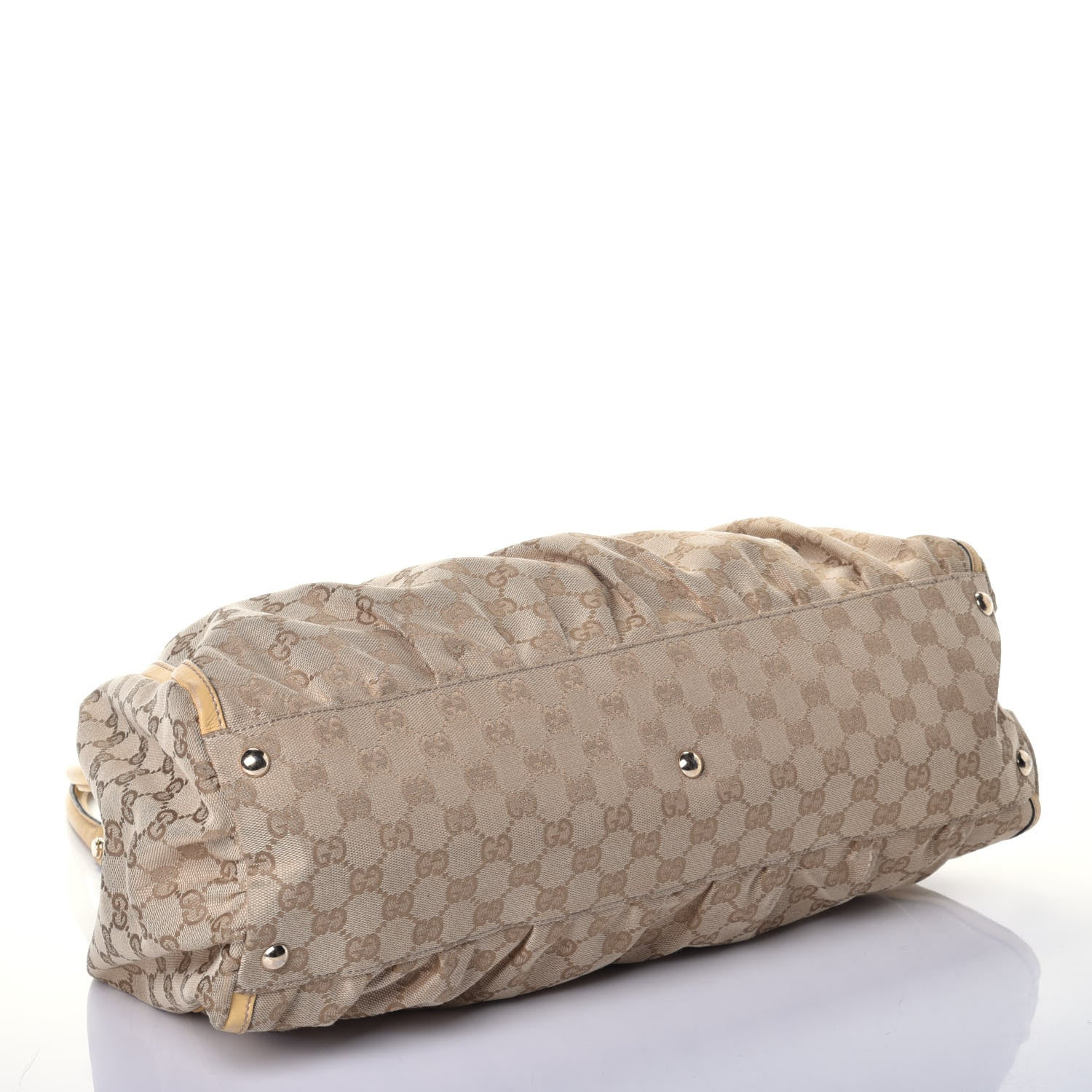 Gucci Monogram Large D Gold Hobo Beige 4 of 9