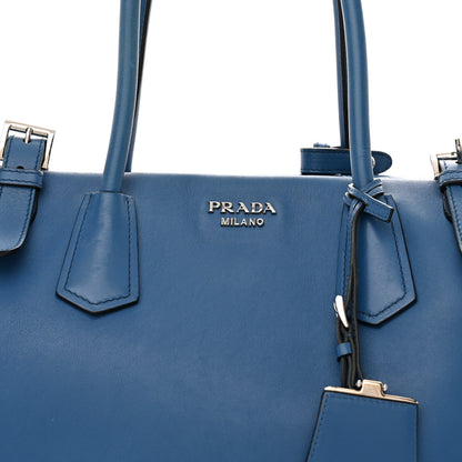 Prada City Calf Buckle Tote Cobalto 8 of 10