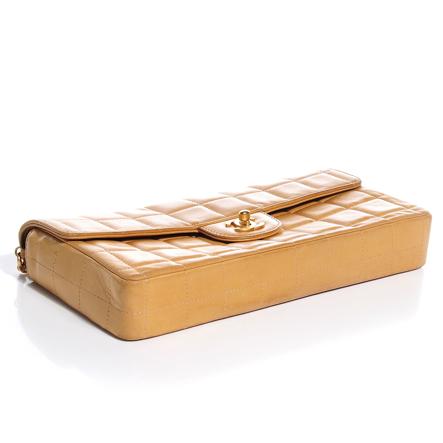 Chanel Lambskin East West Chocolate Bar Flap Beige 4 of 9