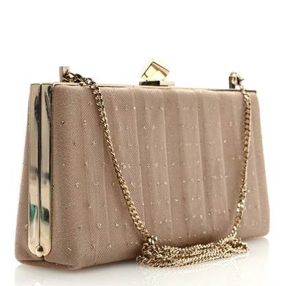 Jimmy Choo Suede Tulle Glitter Celeste Clutch Ballet Pink 3 of 8