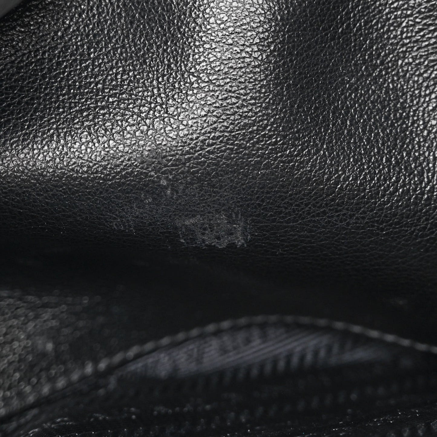 Glace Calfskin Embossed Logo Tote Black