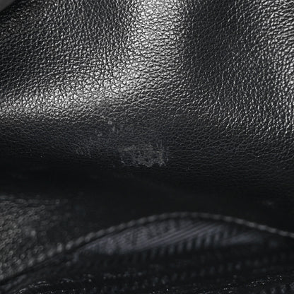 Prada Glace Calfskin Embossed Logo Tote Black 11 of 14