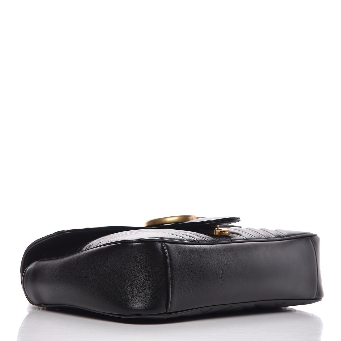 Calfskin Matelasse Medium GG Marmont Shoulder Bag Black