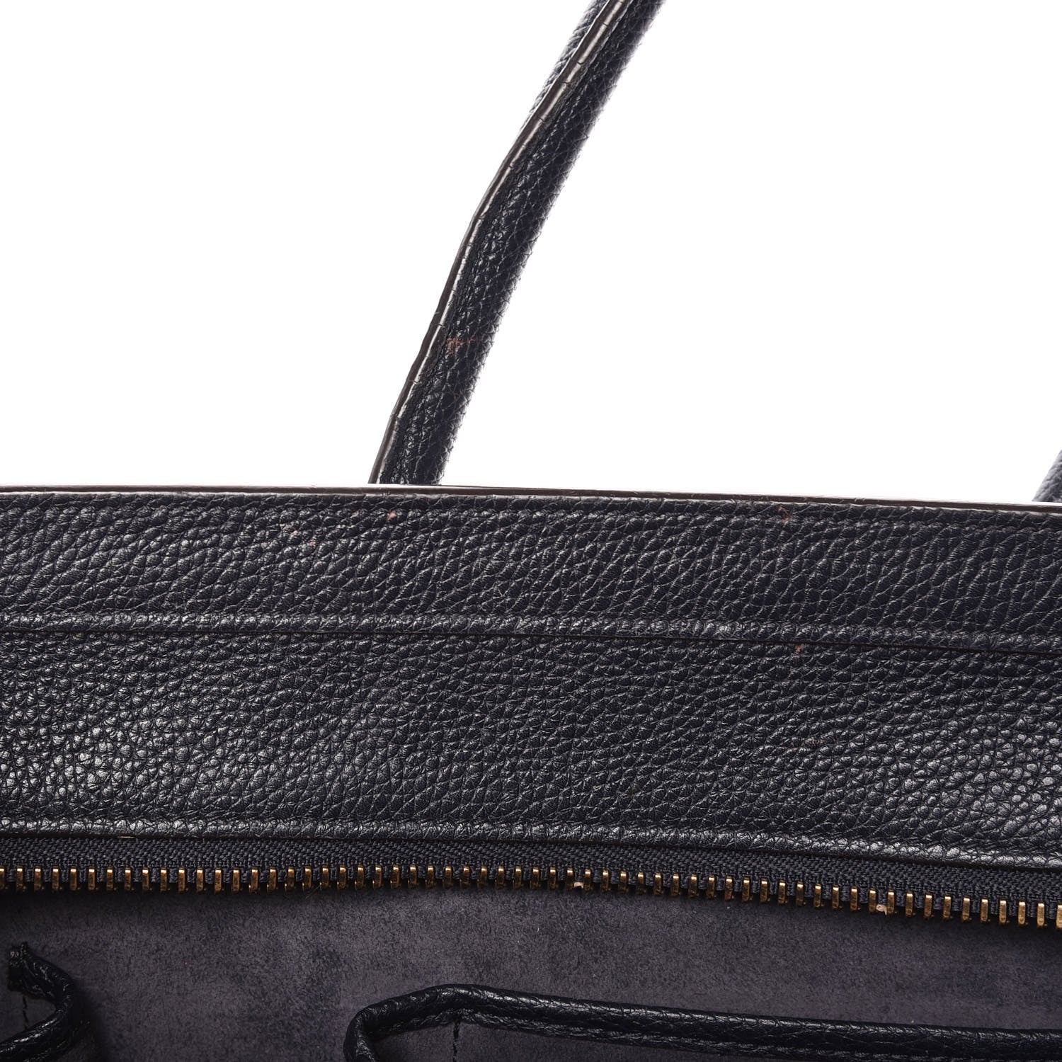 Celine Drummed Calfskin Micro Luggage Midnight 9 of 14