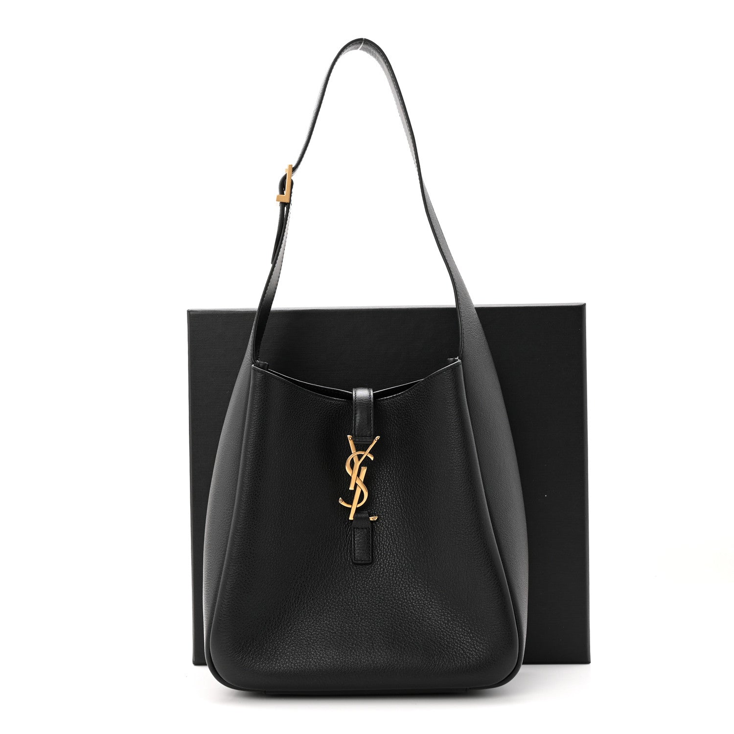 Saint Laurent Grained Calfskin Small Le 5 A 7 Soft Hobo Black 11 of 11