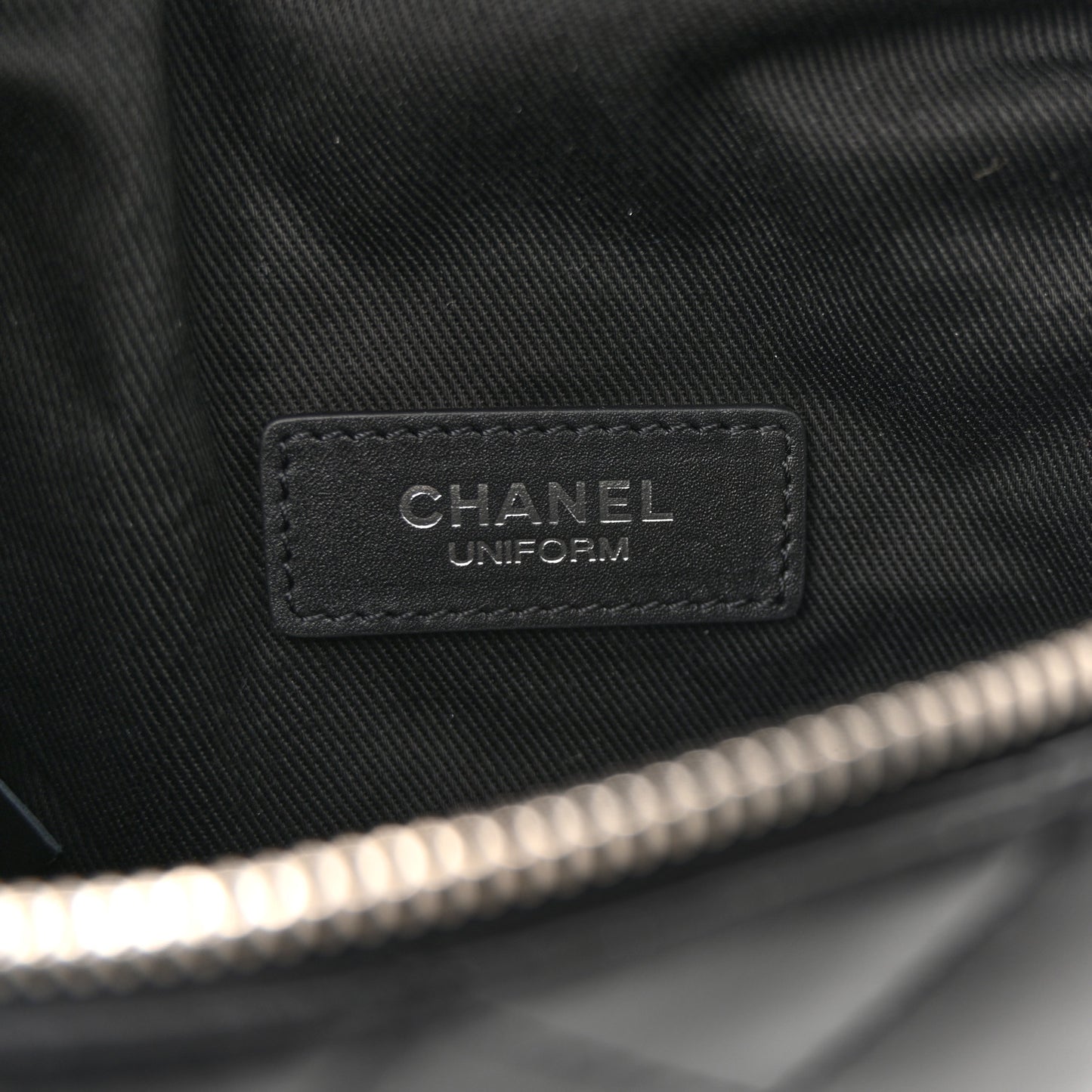 Calfskin Quilted Waist Belt Bag Black