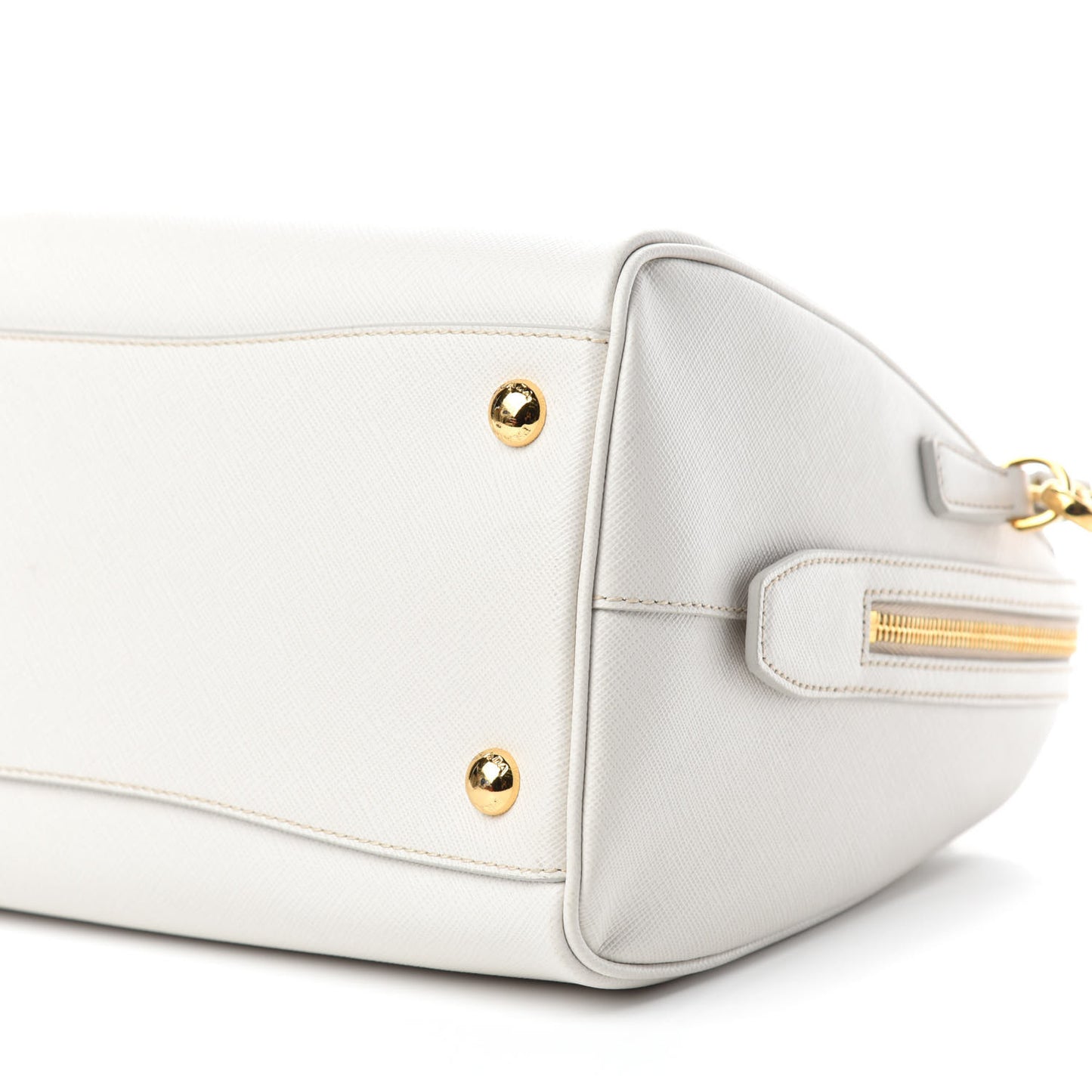 Saffiano Lux Bowler Bianco
