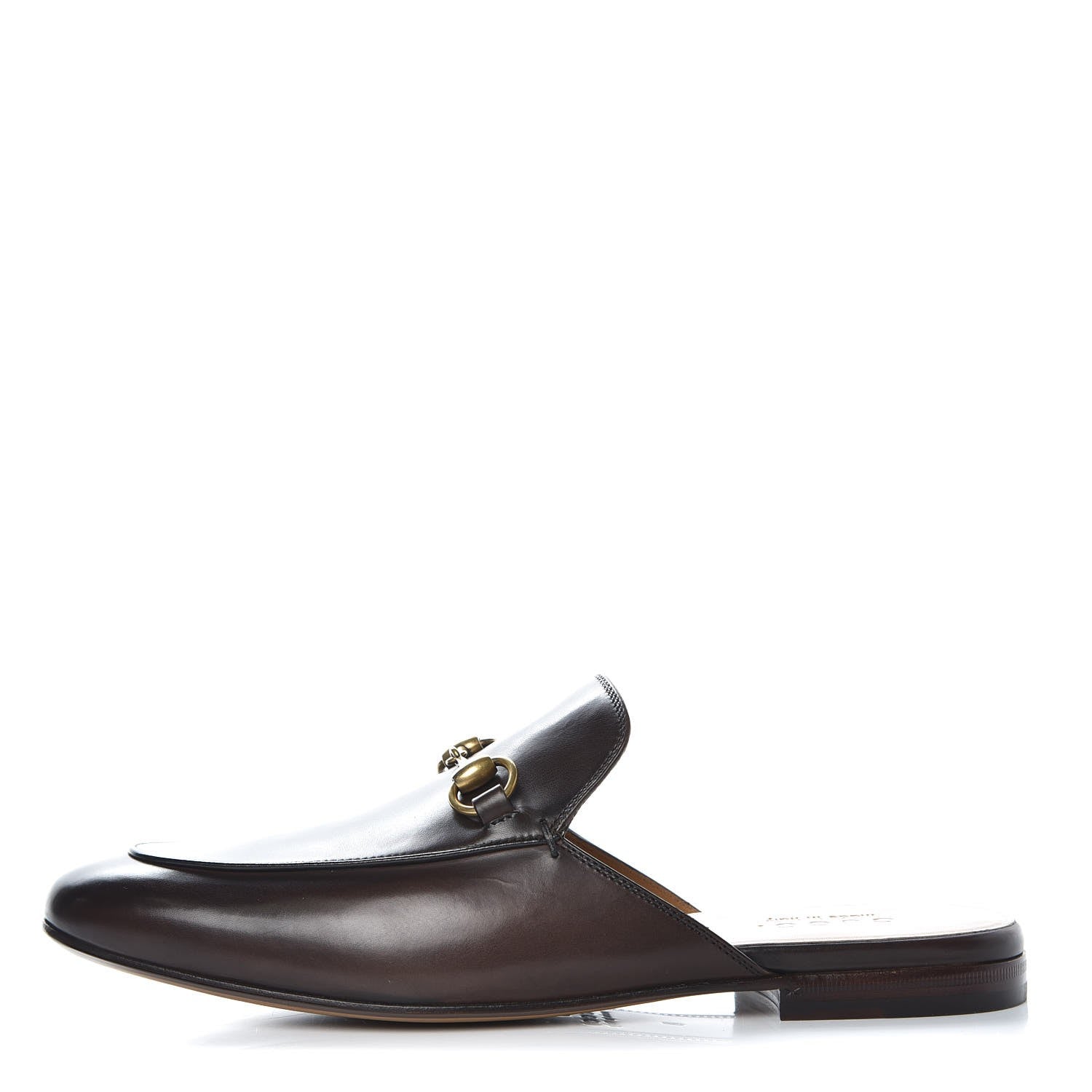 Gucci Calfskin Mens Princetown Slippers 8 Fondente Brown 1 of 8