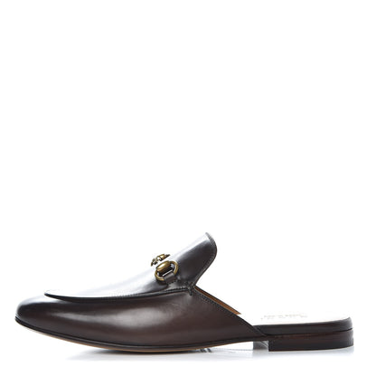 Gucci Calfskin Mens Princetown Slippers 8 Fondente Brown 1 of 8