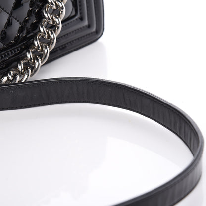 Chanel Patent Calfskin Quilted Medium Plexiglass Boy Flap Black 12 of 15
