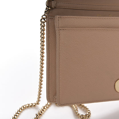 Christian Dior Grained Calfskin Diorama Wallet on Chain Pouch Nude 8 of 13