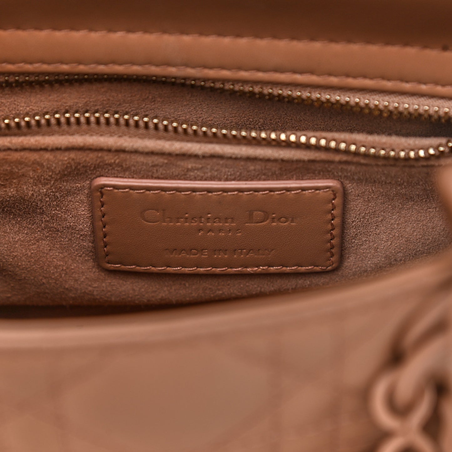Ultra Matte Calfskin Cannage Mini Lady Dior Light Beige
