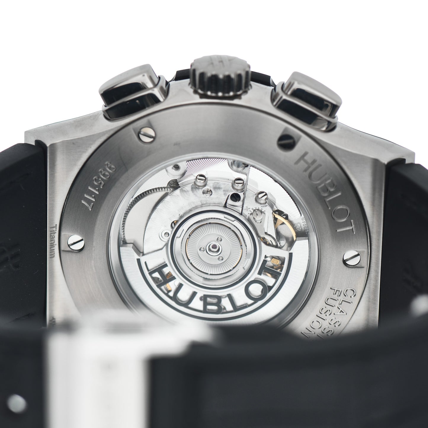 Titanium Alligator 45mm Classic Fusion Aerofusion Chronograph Automatic Watch Black 525.NX.0170.LR