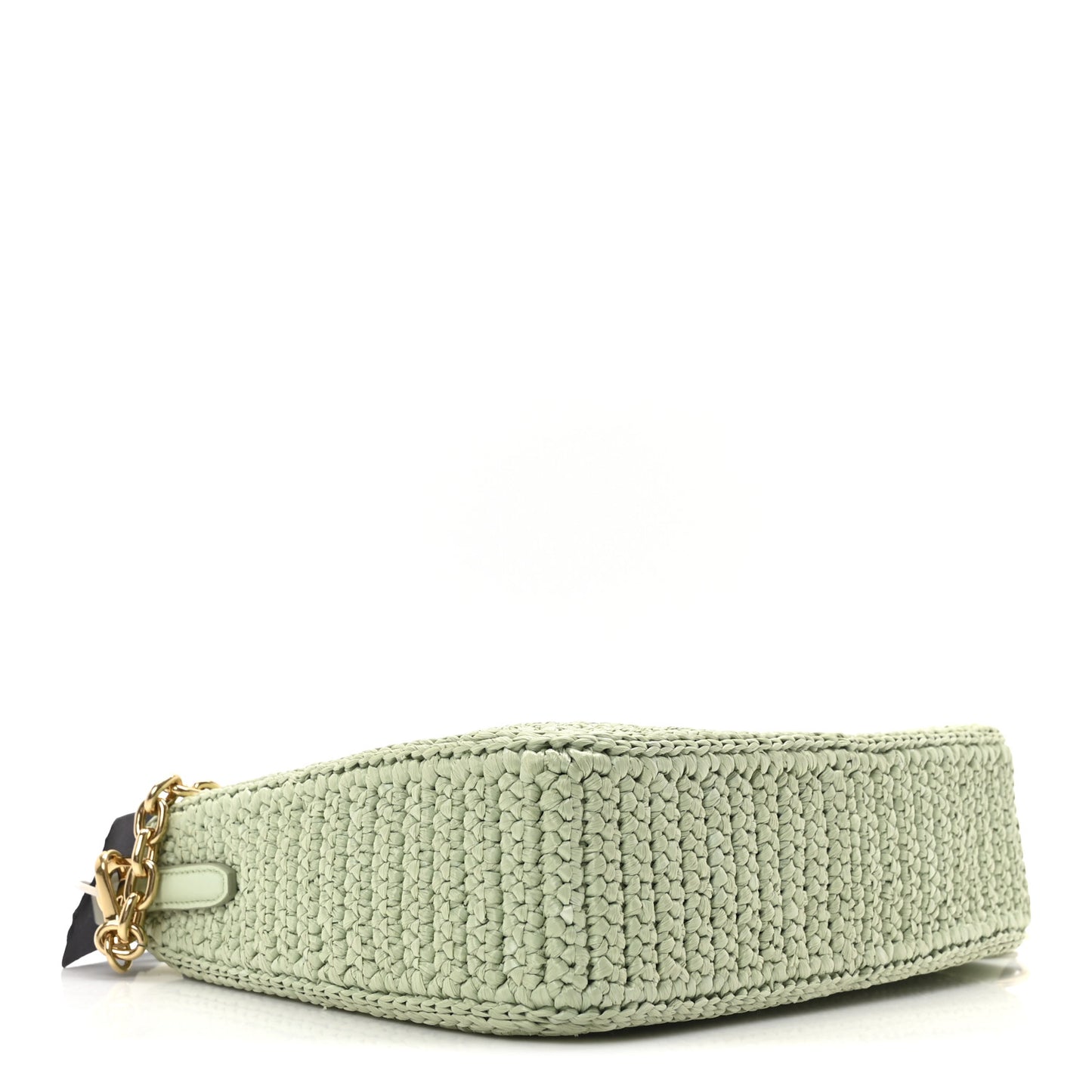 Yarn Raffia Effect Crochet Re-Edition 2005 Shoulder Bag Acqua