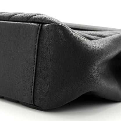 Saint Laurent Sheepskin Matelasse Chevron Monogram Large College Satchel Black 11 of 16