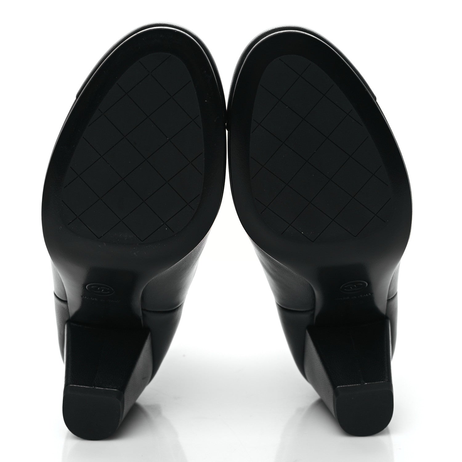 Chanel Lambskin Cap Toe CC Short Ankle Boots 39.5 Black 5 of 7