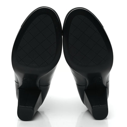Chanel Lambskin Cap Toe CC Short Ankle Boots 39.5 Black 5 of 7