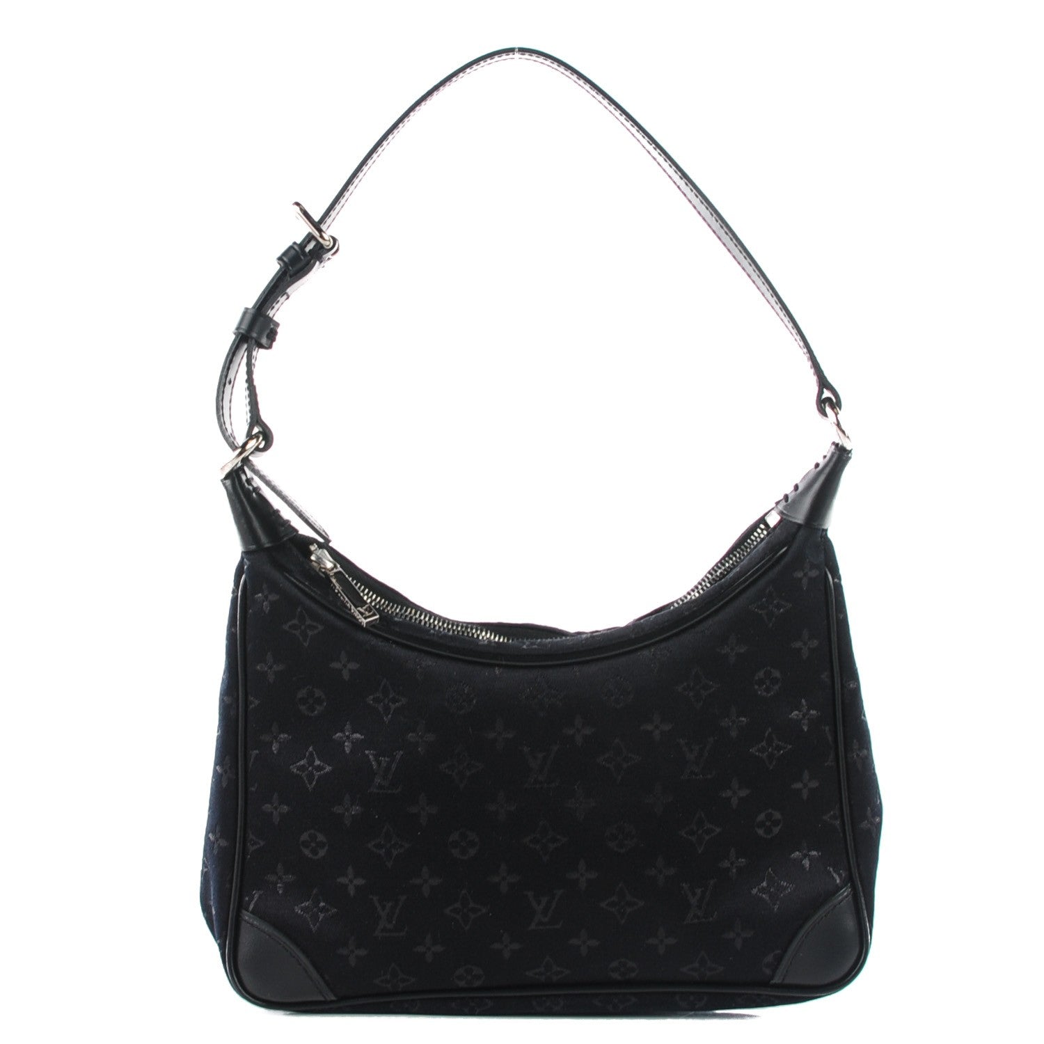 Louis Vuitton Satin Monogram Little Boulogne Black 1 of 7