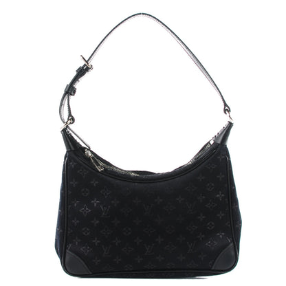 Louis Vuitton Satin Monogram Little Boulogne Black 1 of 7