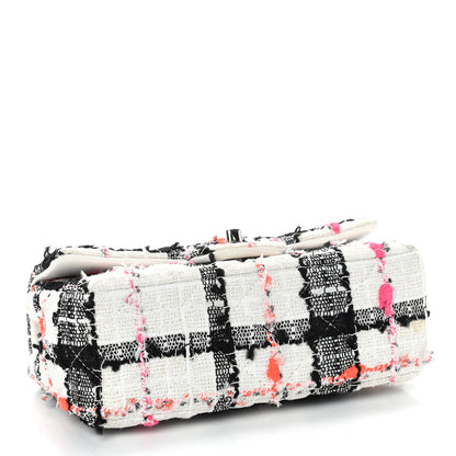 Chanel Tweed Quilted Mini Rectangular Flap Black White Pink 3 of 9