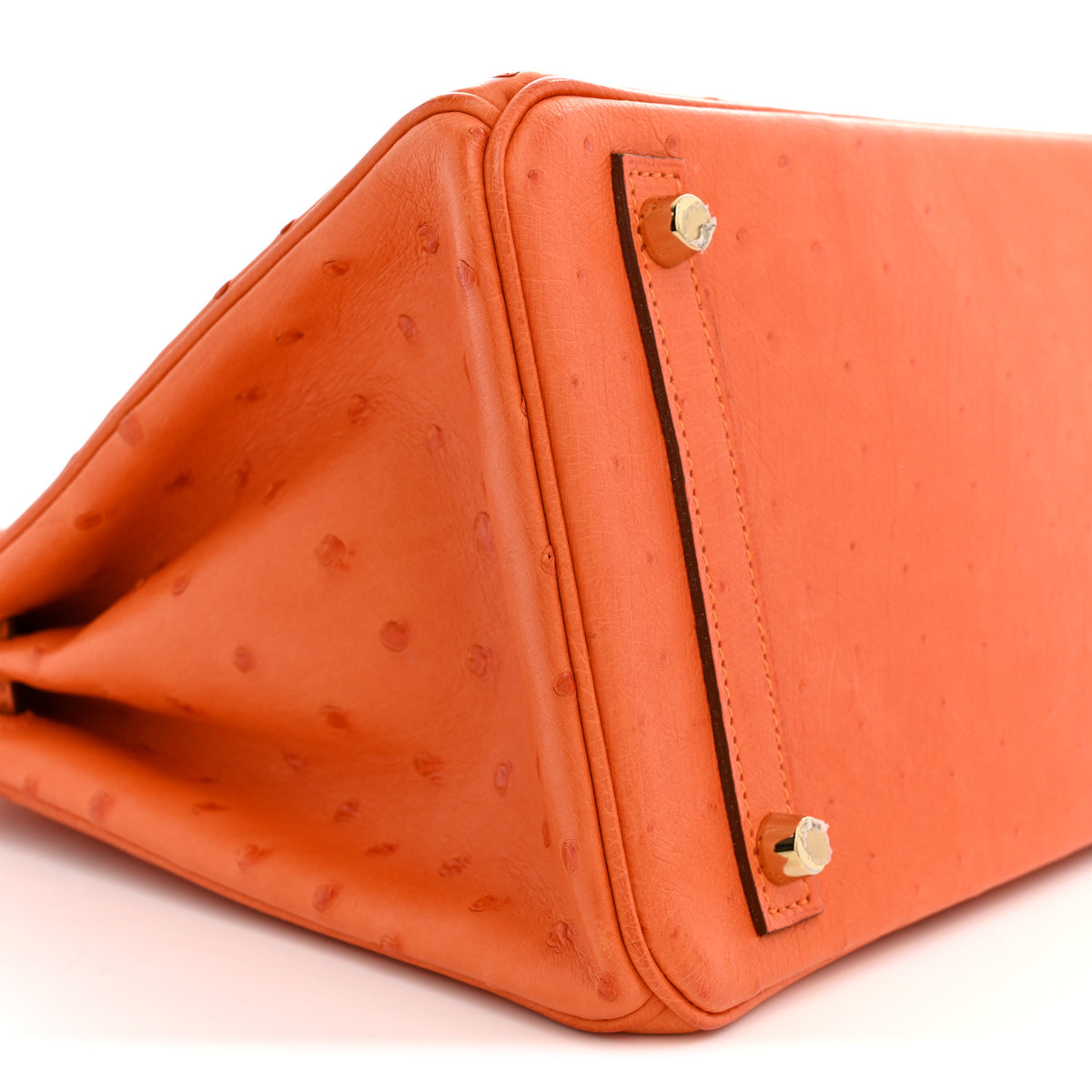 Hermes Ostrich Birkin 30 Orange 9 of 11