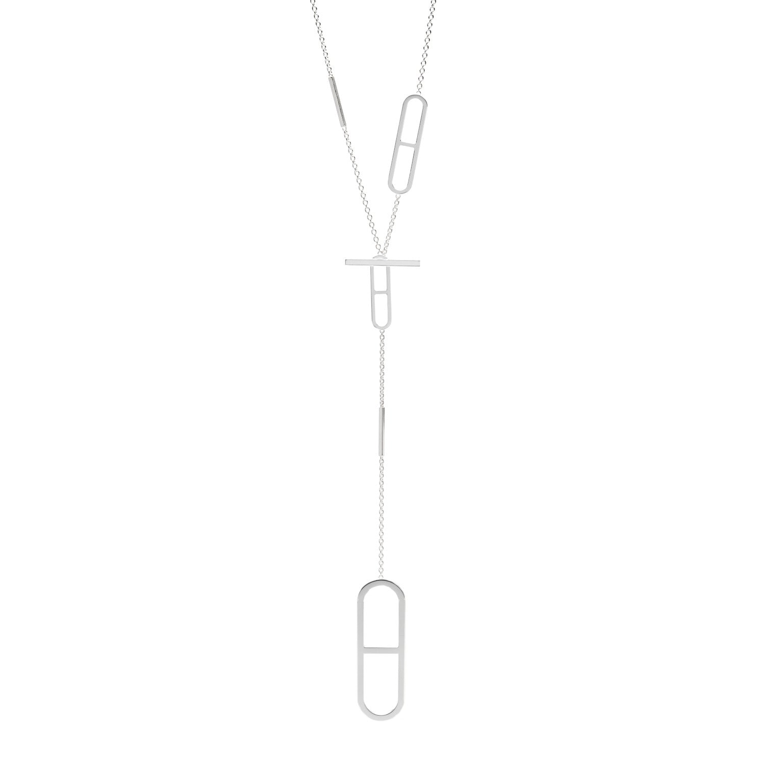 Hermes Sterling Silver Ever Chaine d'Ancre Long Necklace 1 of 5